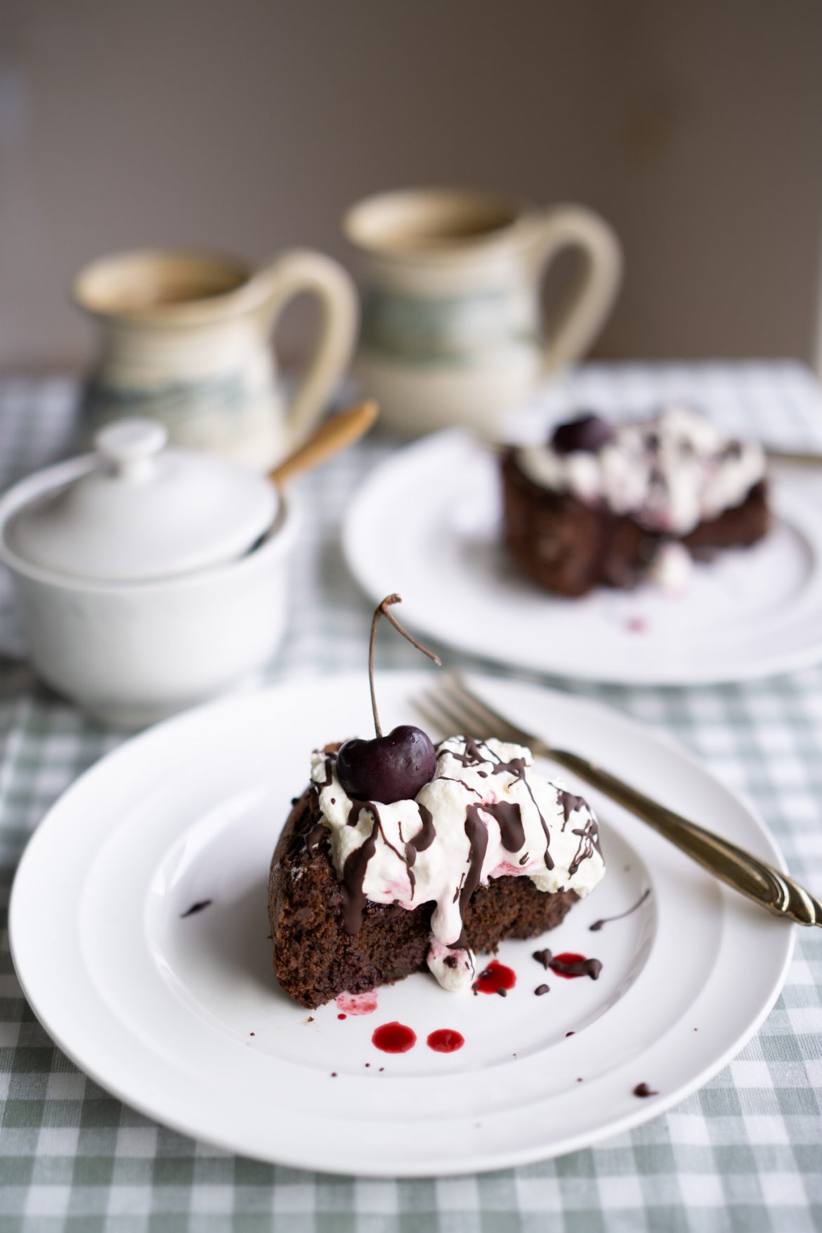 gluten free Black Forest meringue cake