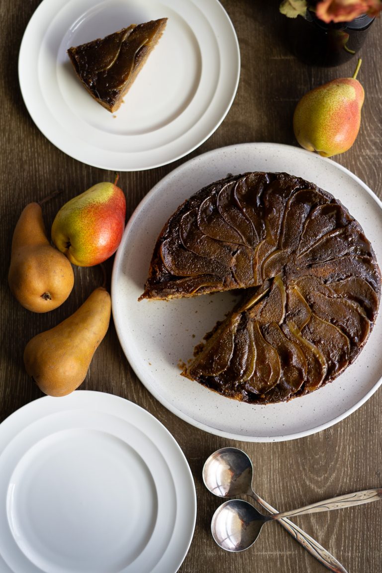 Incredible Hazelnut and Caramelised Pear Cake