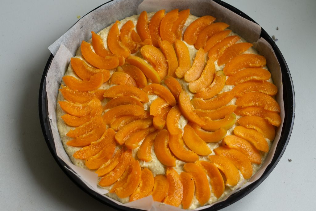 apricot and lavender cake step by step