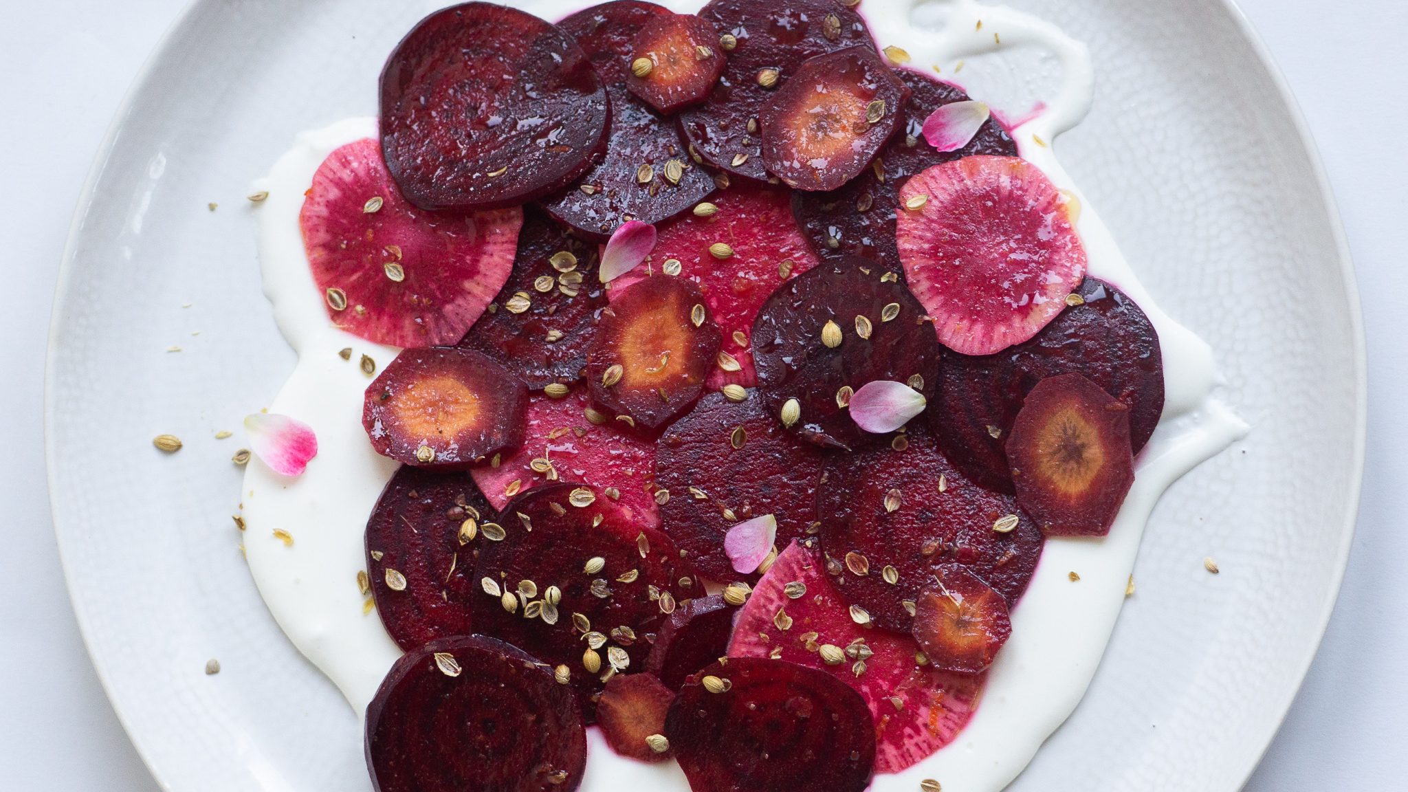 Simple Beetroot & Fermented Cream Salad